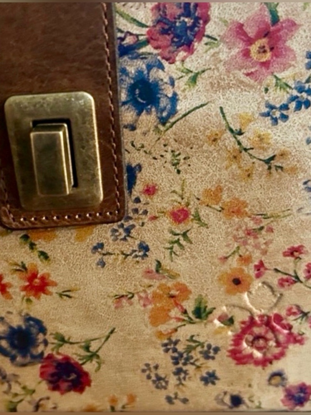 Patricia Nash EUC Prairie rose box Crossbody bag with dust bag authentic - Picture 11 of 16
